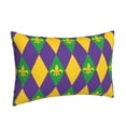 thumbnail image 2 of Balery Mardi Gras Bedding Queen Pillow Cases - Envelope Closure - Soft Brushed Microfiber Fabric - Shrinkage and Fade Resistant Pillow Cases-16"x24", 2 of 9