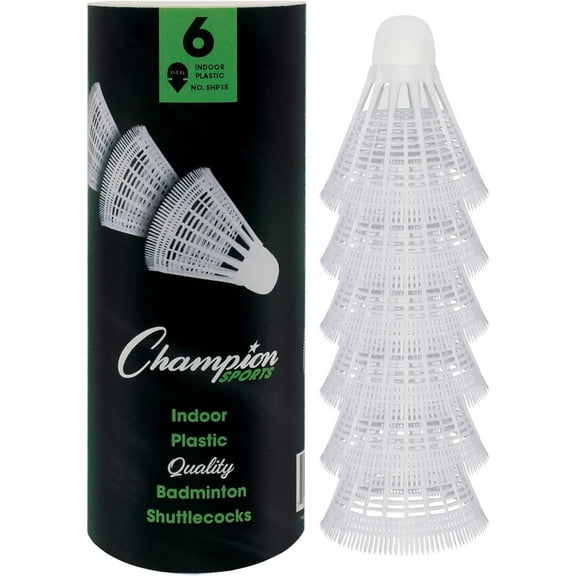 Champion Sports Plastic Shuttlecocks for Indoor Play