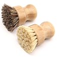thumbnail image 1 of Cepillo de palma ecológico con cerdas de fibra extrafuertes, herramienta de cocina resistente al calor y versátil para limpieza intensiva, juego de cepillos para platos de bambú, 1 of 5