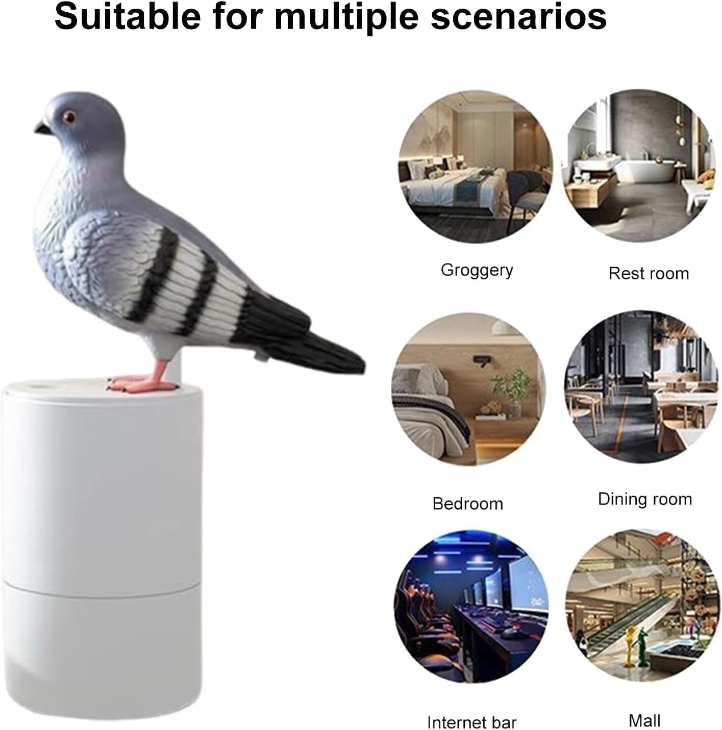 The Dirty Birdy Soap Dispenser (300ml/10oz), Bird Poop Soap Dispenser, Funny Foam Soap Dispenser for Bathroom & Kitchen