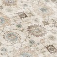 thumbnail image 4 of ReaLife Machine Washable Rug - Stain Resistant, Non-Shed - Eco-Friendly, Padded, Family & Pet Friendly - Made from Premium Recycled Fibers - Bryn Vintage Distressed - Ivory Beige Seafoam - 5' x 7', 4 of 6