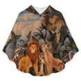 thumbnail image 2 of The Lion King Kids Flannel Wearable Blanket, Warm Shawl Blanket Comfy Poncho Throw with Buttons for Boys Girls, 2 of 7