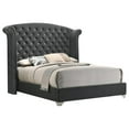 thumbnail image 2 of Coaster Company Melody 4-Piece Glam Upholstered King Bedroom Set, Gray, 2 of 6