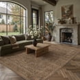 thumbnail image 4 of BERTHMEER 8'x10' Large Area Rugs for Living Room Bedroom Dining Room Office Oriental Floral Vintage Farmhouse Machine Washable Non-slip Traditional Distressed Carpets, Brown, 4 of 6