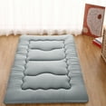 thumbnail image 6 of SAINSPEED Japanese Floor Mattress, Japanese Futon Mattress, Foldable & Portable Camping Mattress with Washable Cover, Gray, 6 of 8