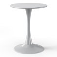 thumbnail image 6 of WestinTrends Playa 23.5" Round Outdoor Indoor Metal Cocktail Dining Table, Gray, 6 of 10