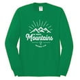 thumbnail image 2 of Matthew 17:20 He Moves Mountains | Mens Christian Long Sleeve T-Shirt, Kelly, Small, 2 of 3