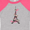 thumbnail image 4 of Inktastic Eiffel Tower in Paris with Flowers and Pink Banner Boys or Girls Baby Bodysuit, 4 of 5