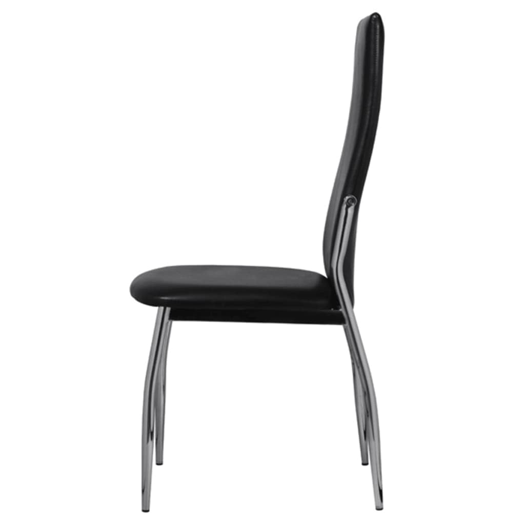 Kepooman 4pcs High Back Dining Chairs for Kitchen, Black Kepooman 4pcs High Back Dining Chairs for Kitchen, Black