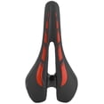 thumbnail image 1 of Sillín ergonómico para bicicleta de montaña, funda de cojín hueca, accesorio para ciclismo (negro y rojo), 1 of 12