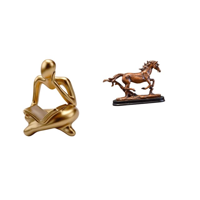 Escultura de pensador abstracto, figura decorativa, obra de arte, adorno coleccionable para mesa, escritorio, sala de estar, estantería de oficina, es