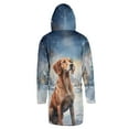 thumbnail image 2 of Hello Winter Vizsla Welcome Snowy Night Watercolor Vintage All Over Print 3D Hooded Duffle Toggle Coat Vizslas Dog Lover Gifts Idea - 01011, 2 of 6