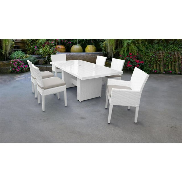 Table de Salle à Manger Rectangulaire Monaco 4 Chaises Sans Bras 2 Chaises