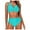 Mint Green, variant on Women'S Tankini Swimsuits High Waist Bikini Front Swimsuit With Ruched Bandeau Top And Gathered Bottoms Flattering Bikini Set Navy Womens Swimsuits