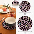 thumbnail image 2 of SKYSONIC Colorful Leopard Design Pot Holders Trivets, 2 Pcs Heat Resistant Trivets,Exotic Wild Animal Cotton Thread Weave Mats for Hot Pads Pans Pot Bowl Teapot for Kitchen Decor, 2 of 7