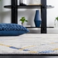 thumbnail image 4 of SAFAVIEH Odyssey Dylan Trellis Area Rug, Grey/Blue Gold, 6'7" x 6'7" Square, 4 of 8