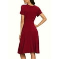thumbnail image 4 of Vestido de verano de manga corta con escote en V y estilo casual, 4 of 5