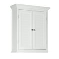 thumbnail image 1 of Teamson Home Shutter Door Bathroom Cabinet Wooden Storage Unit Wall Mounted 2 Doors White, 1 of 7