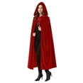 thumbnail image 7 of YTCAMLO Womens Hooded Cloak, Adult Medieval Renaissance Capes with Hood, Velvet Cape Halloween Dress Up for Party Wedding, 7 of 7