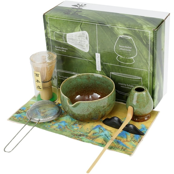 AEVXKHI Matcha Whisk Set, Matcha Tea Set, Versatile Matcha Whisk and Bowl Set, Sturdy Matcha Kit Include Matcha Bowl Kit for Gifts