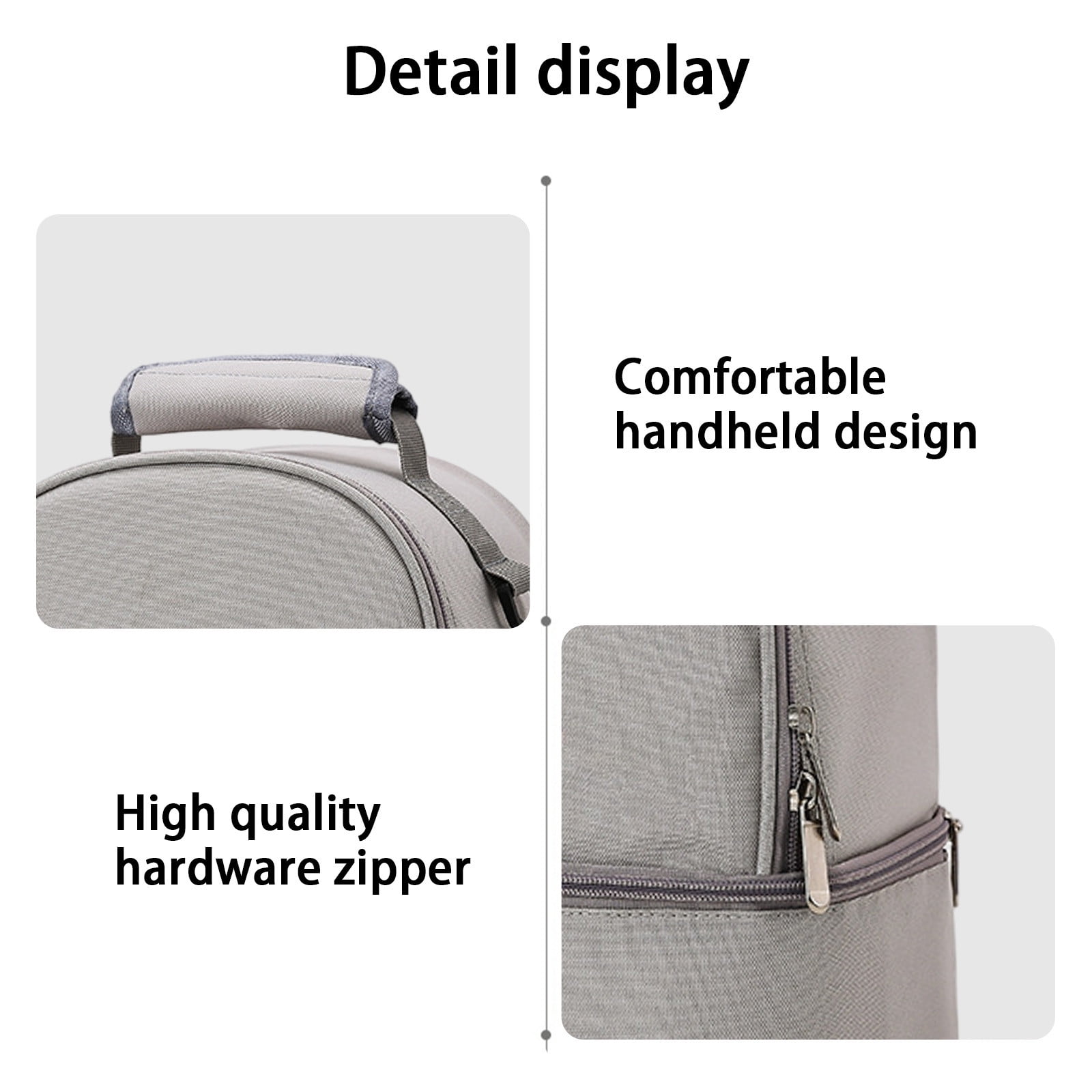 Tuphregyow Portable Insulated Breastmilk Storage Backpack Mommy Bag with Ice Pack, Ideal for Mother and Baby, Refrigerated for Long lasting Preservation Gray