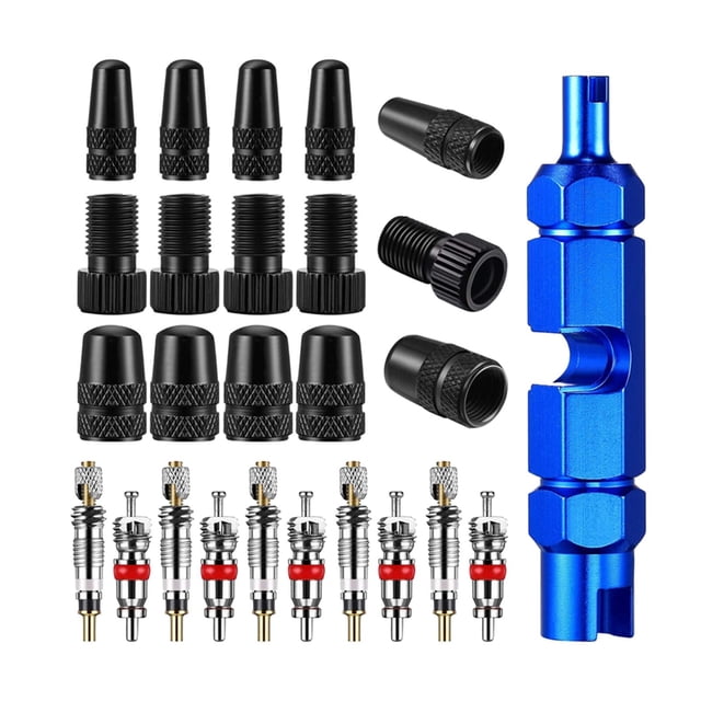 Herramienta de extracción de núcleos de válvulas para núcleos de válvulas Presta y Schrader, kit de herramientas de reparación de núcleos de válvulas Baoblaze removedor de núcleo de válvula de bicicleta