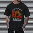 thumbnail image 2 of CONZONE Mens Horse Racing Tshirts Short Sleeve T-Shirts for Men Crew Neck Letter Graphic Y2K Casual Summer Tee Tops, 2 of 4