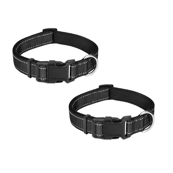 2Pcs Clearance Countdown! Reflective Dog Collar Adjustable Soft Neoprene Padded Nylon Pet Collars With Buckle For Medium Dogs Pet Collars
