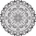 thumbnail image 1 of Printtoo Crafting Stamp Floral Mandala Pattern Wooden Round Rubber Stamps Scrap-booking-5 Inch, 1 of 1