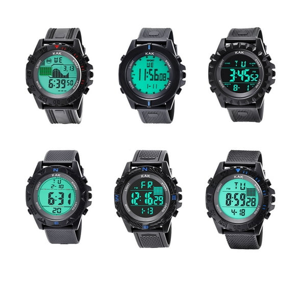 Boys sports watch LED backlight watch Waterproof wristwatch for boys Backlit waterproof sports wristwatch Digital watch with alert