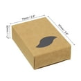 thumbnail image 2 of Uxcell 3.8x2.8x1.2" Paper Soap Box with Window, 20 Pack Soap Boxes Leaf Presents Packaging Boxes, Brown, 2 of 6