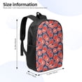 thumbnail image 3 of Goofa Hand Drawn Tomatoes Pattern 17in Student Backpack - School, Travel, Work Bookbag -Laptop Backpack,Water Resistant College School Computer Bag, 3 of 6