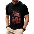 thumbnail image 2 of Whichone Men's 100% Cotton T-shirt The American flag and the letters of freedom Print Stylish Daiyly Wear Sizes S-2XL, 2 of 5