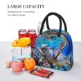 thumbnail image 5 of Daiia Sea Turtle Swims Pattern Lunch Bag , Insulated Lunch Box, Small Leakproof Cooler Food Lunch Containers Reusable High Capacity Lunch Tote Bags-One Size, 5 of 6