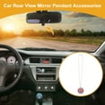 thumbnail image 2 of Unique Bargains 1 Pc Rhinestones Diamond Ball Car Rear View Mirror Pendant Accessories Car Hanging Ornament Pink, 2 of 6