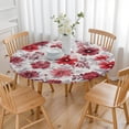 thumbnail image 3 of Pioneer Flower Floral Print Pattern Round Fitted Tablecloth with Elastic Edge,Dining Table Cover Waterproof,Outdoor Round Tablecloth for Camping,Dining,Indoor and Outdoor, 3 of 7