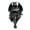 Demon Cloak 12cm, variant on 3 Pack Halloween Grim Reaper Statue Set, 7.09 Inch Assorted Hooded Figure Decor, Spooky Gothic Home Ornament for Holiday Party Display