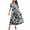 Gray A, variant on Taqqpue Women's Summer Maxi Dresses Short Sleeve Boho Floral Crew Neck Dress Summer Casual Flowy A Line Beach Dresses Long Sundress for Holiday
