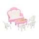 thumbnail image 5 of Mesa de centro con sofá en miniatura y sillas, muebles de sala de estar en miniatura, muebles de sala de estar para casa de muñecas a escala, muebles de sal, 5 of 14