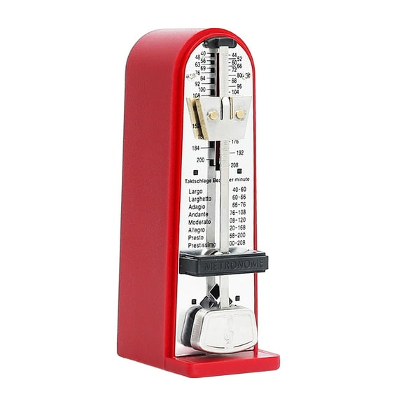 Mechanical Metronome Métronome Universel en Métal pour Ukulélé Violon Instrument Rouge