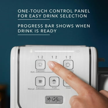 Mr. Coffee® One-Touch CoffeeHouse  Espresso, Cappuccino, and Latte Maker, White