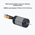 thumbnail image 3 of 2845 Internal 4-Pole Brushless Motor with Shaft Diameter 3.175mm Brushless Motor for 1/12 1/14 Rc Cars 2845 3800KV, 3 of 9