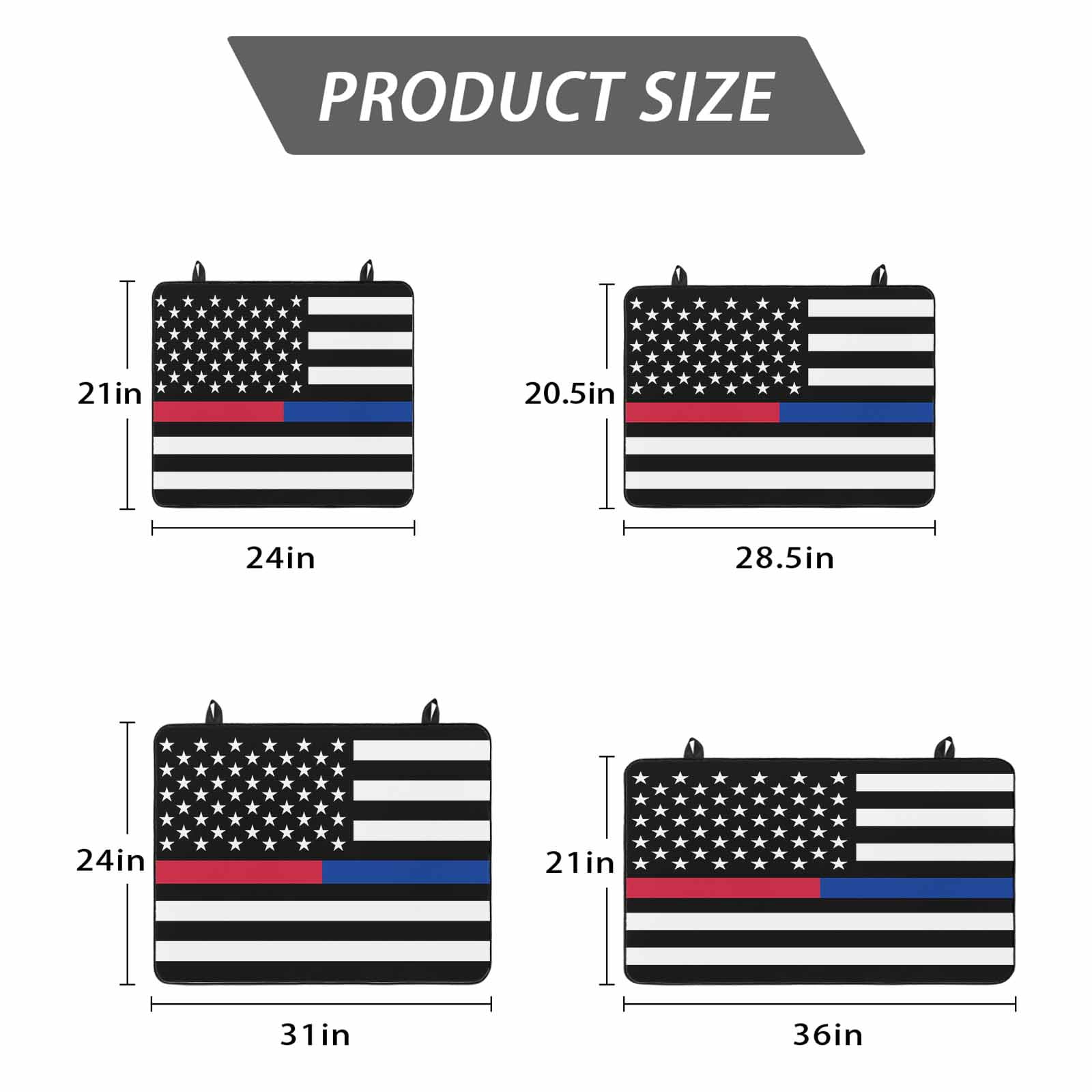 Thin Red Blue White Line Stove Top Cover for Electric Stove, Heat-proof & Non Slip Glass Top Stove Cover Protector, American Flag Star Kitchen Flat Cooktop Rubber Mat 24x21 Inches