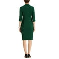 thumbnail image 3 of Allegra K Blazer Dress for Women's Double Breasted Lapel Belted Work Midi Dresses, 3 of 5