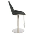 thumbnail image 5 of SAFAVIEH Pierro Gas Lift Bar Stool, Black/Brushed Nickle (19 in. W x 22 in. D x 35/45 in. H), 5 of 12