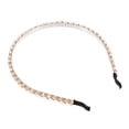 thumbnail image 5 of Unique Bargains 1 Pcs Hairband for Women 2 Rows Rhinestone Headband White 0.31 Inch Wide, 5 of 5