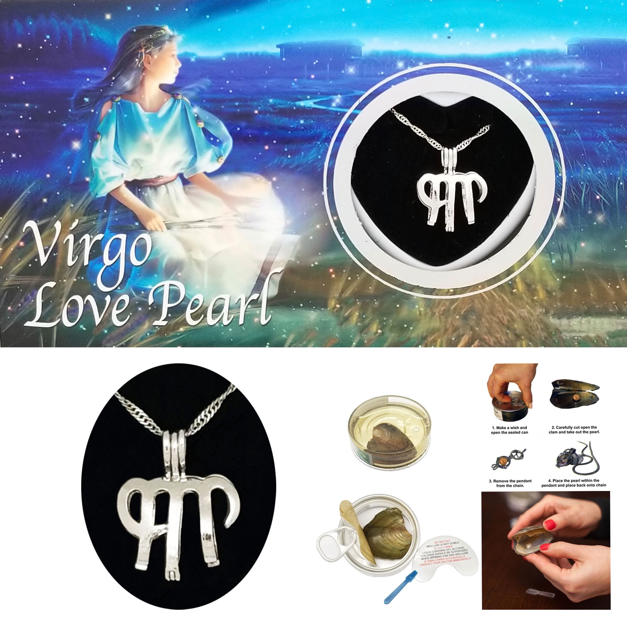 Necklace Set Love Pearl Kit, Unisex 