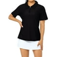 thumbnail image 2 of WomensShirts Short Sleeve Zipper Athletic Golf Shirts Moisture Wicking Sport Tops, 2 of 7