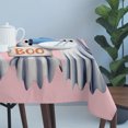 thumbnail image 4 of Pink Halloween Table Cloth Waterproof Tablecloths, Cute Ghost Modern Art Tablecloth Dining Table Cover for Kitchen Party Tabletop Outdoor, Rectangle Tablecloth 60x120 Inch, 4 of 9