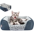 thumbnail image 1 of Washable Dog Bed with Removable Cushion for Medium Small Dogs Easy to Wash Pet Sofa Bed with Side Rectangle Bolster Cat Bed Calming Cuddle Puppy Bed Slip Bottom CM, 1 of 6